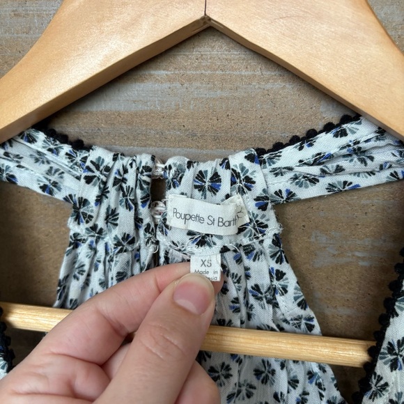 Poupette St. Barth Tassel Romper Boho Preppy Vacation Summer Beachy Womens XS - Picture 2 of 6